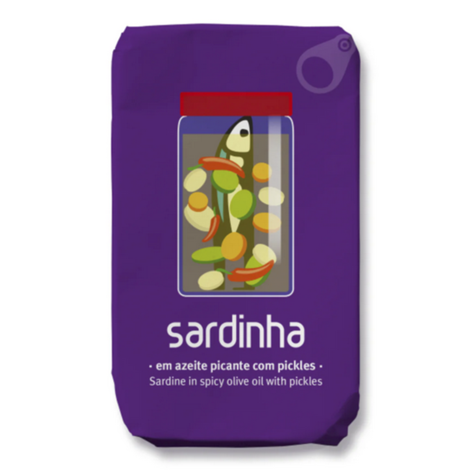Sardinha ~ Sardine in Spicy Olive Oil with Pickles, 120g