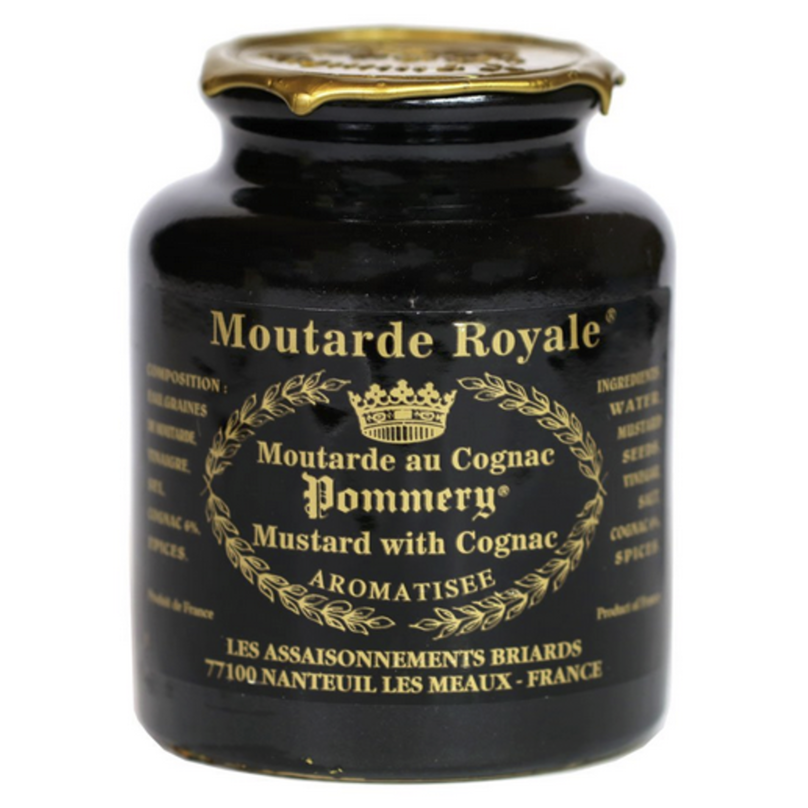 Moutarde Royale ~ Pommery Cognac Mustard Stone Jar, 8.8oz