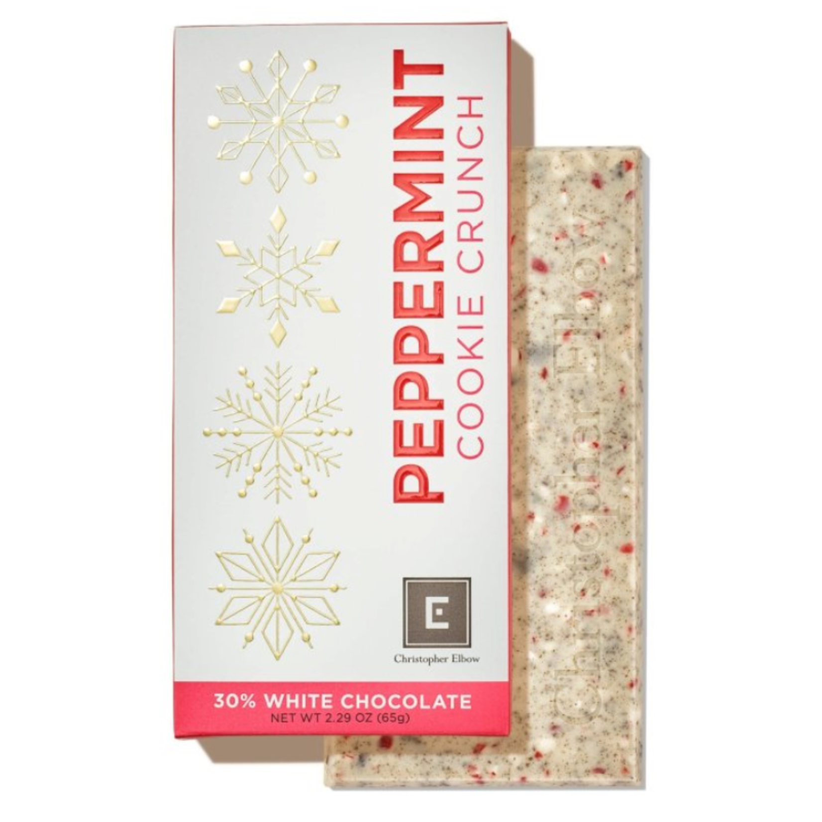 Christopher Elbow, Peppermint Cookie Crunch Holiday Edition, Chocolate Bar, 2.29oz