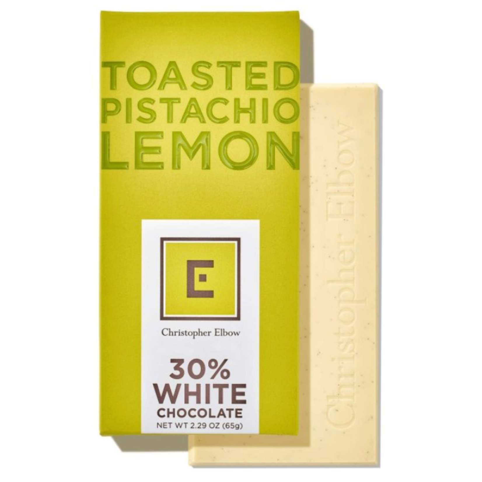 Christopher Elbow, Toasted Pistachio Lemon, Chocolate Bar, 2.29oz