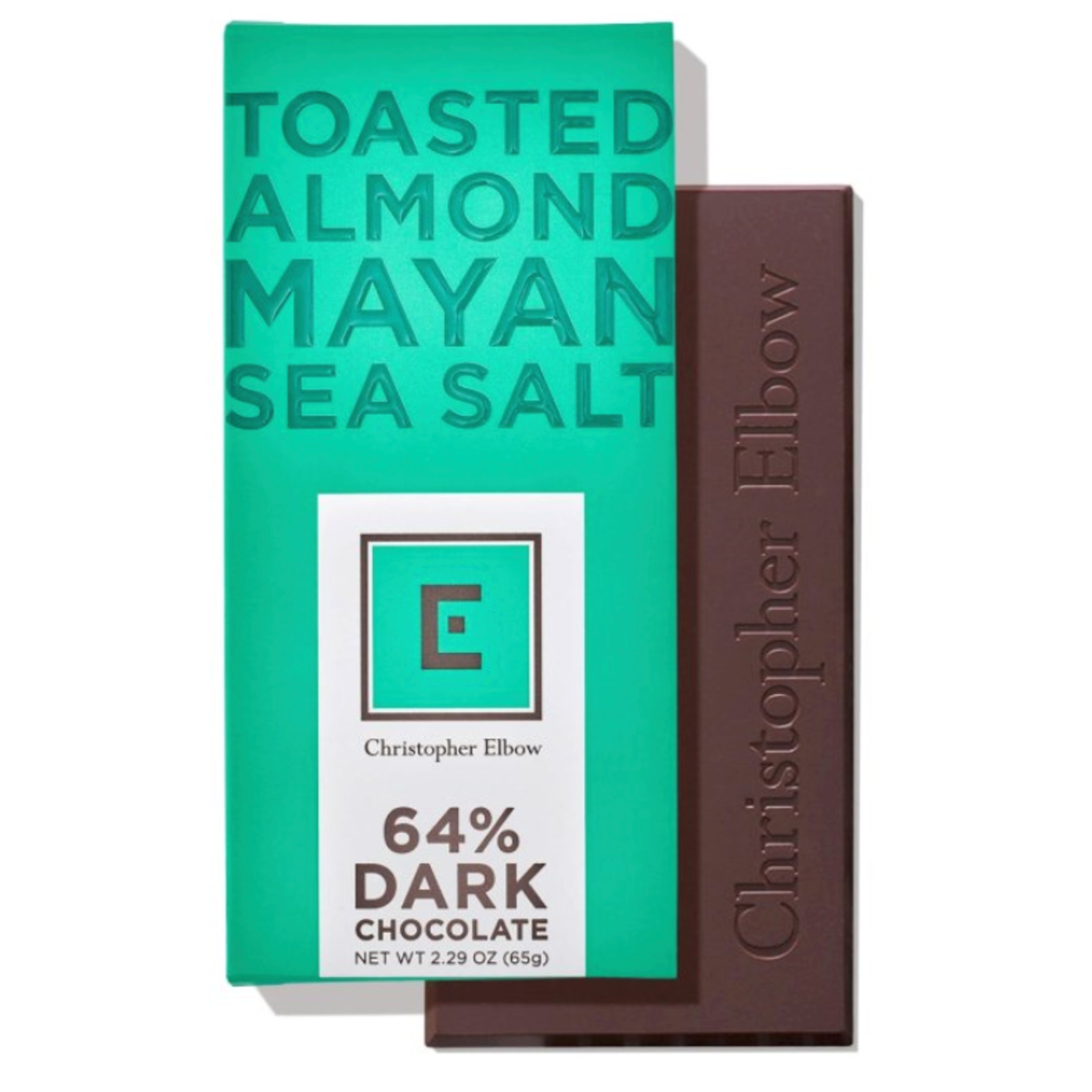 Christopher Elbow, Toasted Almond Mayan Sea Salt, Chocolate Bar, 2.29oz