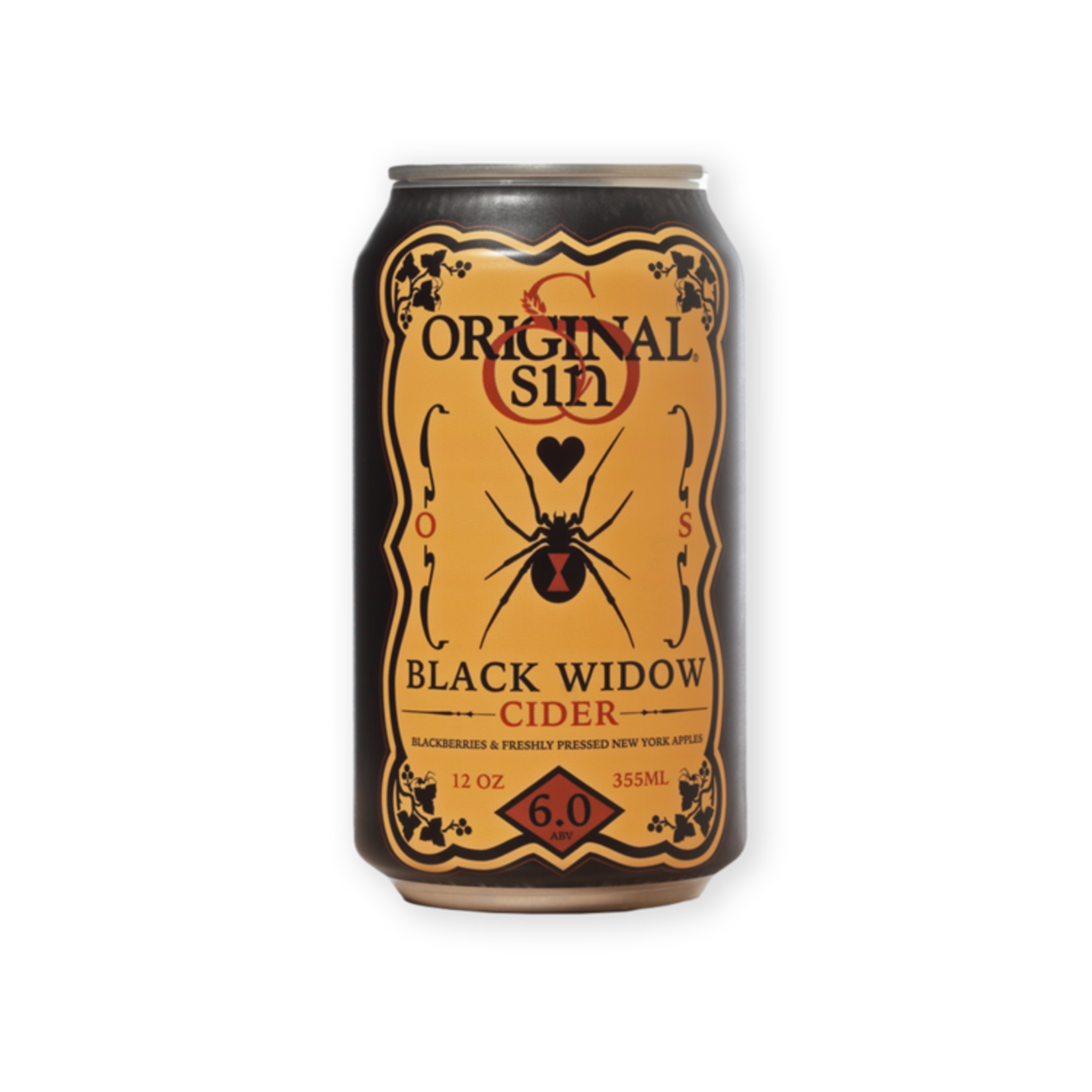 Black Widow Cider by Original Sin, 6%, 12 oz