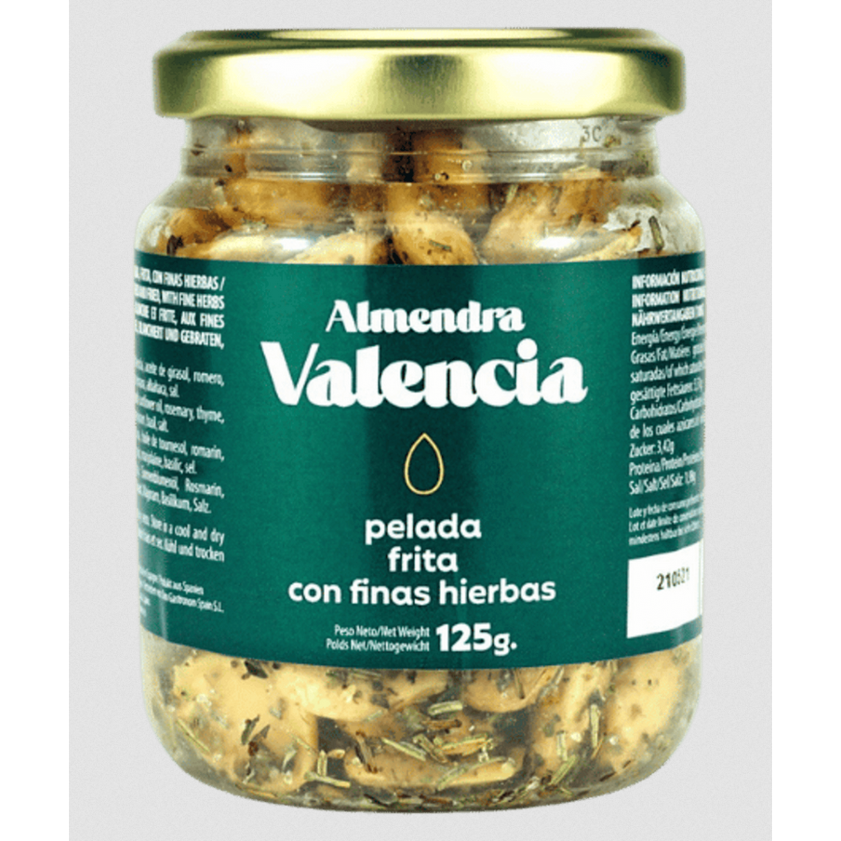 Almendra ~ Valencia Almonds Blanched, Fried with Fine Herbs, Spain, 125g