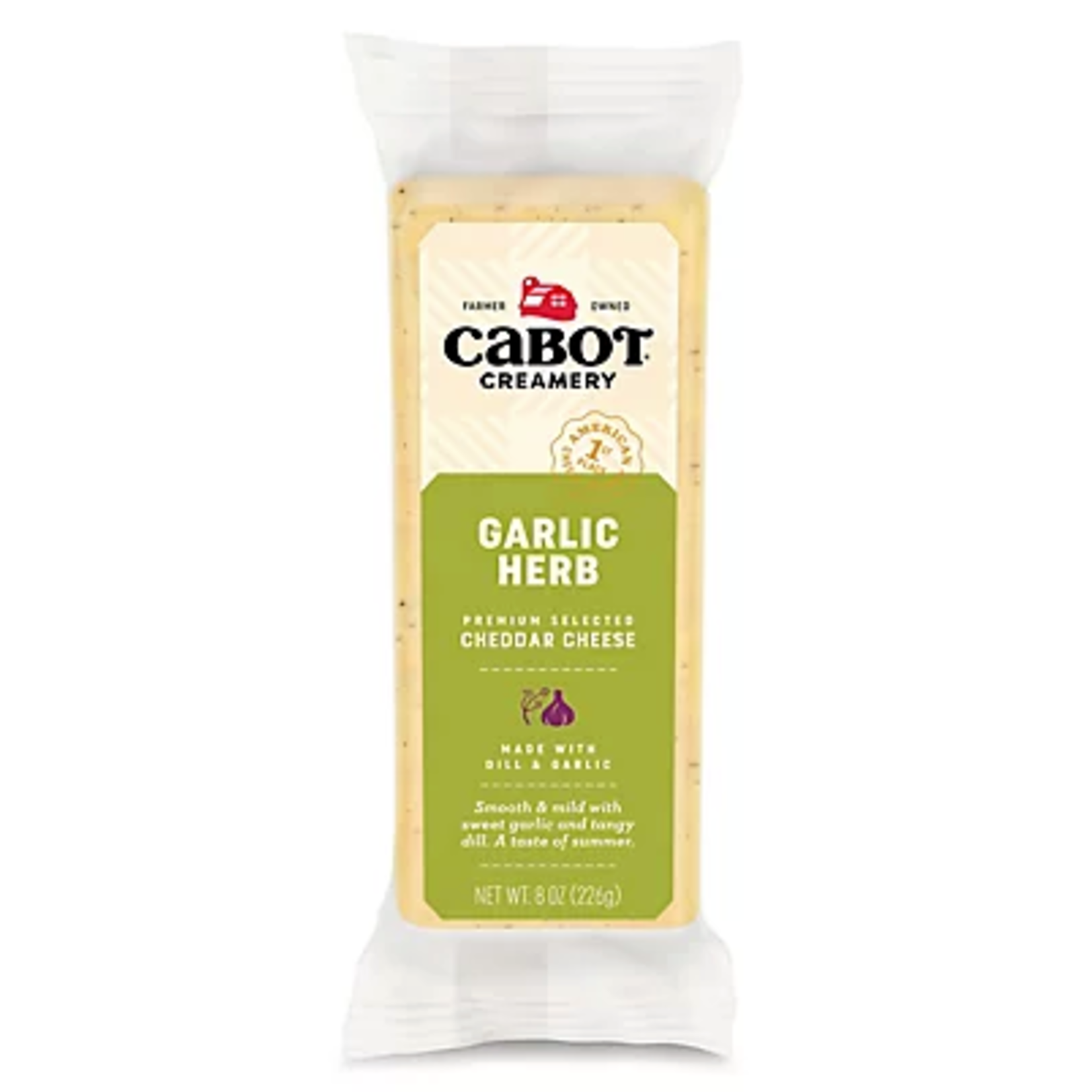 Cabot Creamery Garlic Herb Cheddar Cheese, 8 oz