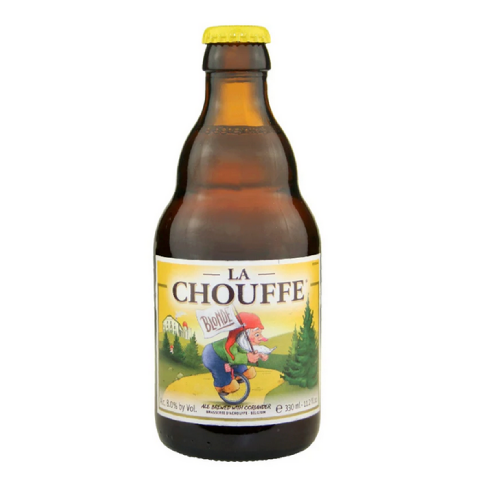 La Chouffe, Strong Blond Ale with Coriander, Beer, Belgum, 8.0% Alc, 11.2 oz. Glass Bottle
