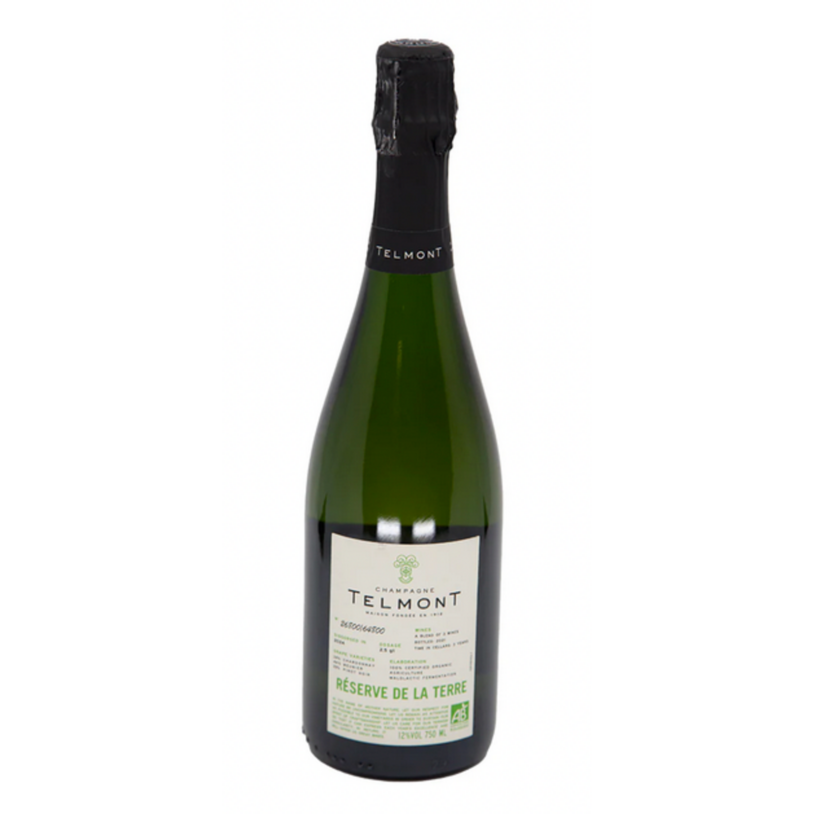 NV, Telmont Reserve De La Terre, Multi-AVA, Champagne, France, 12% Alc, TWnr, A3,Sw1,Sm3,C4,I3