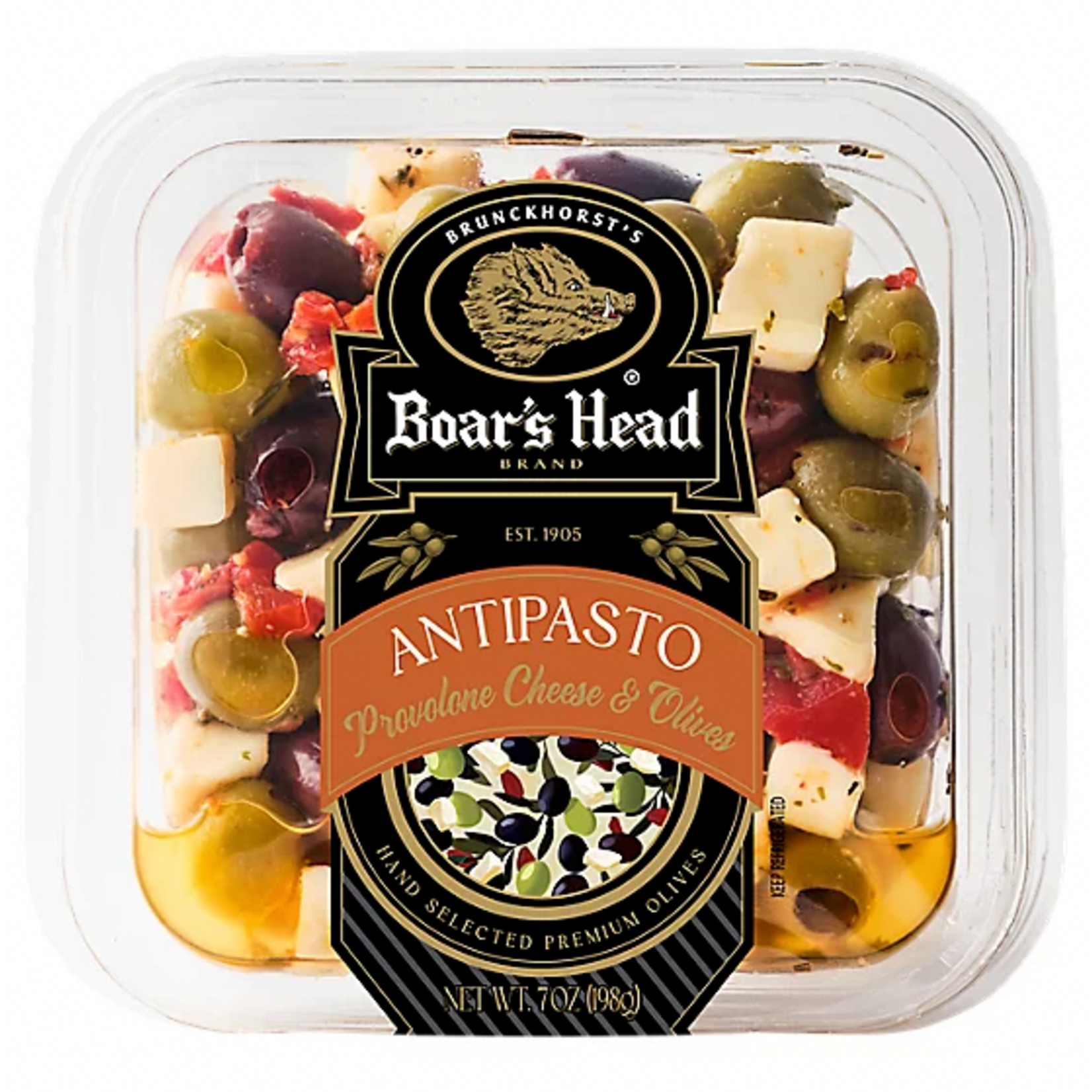 Boars Head Antipasto Provolone Cheese and Olives, 7 oz