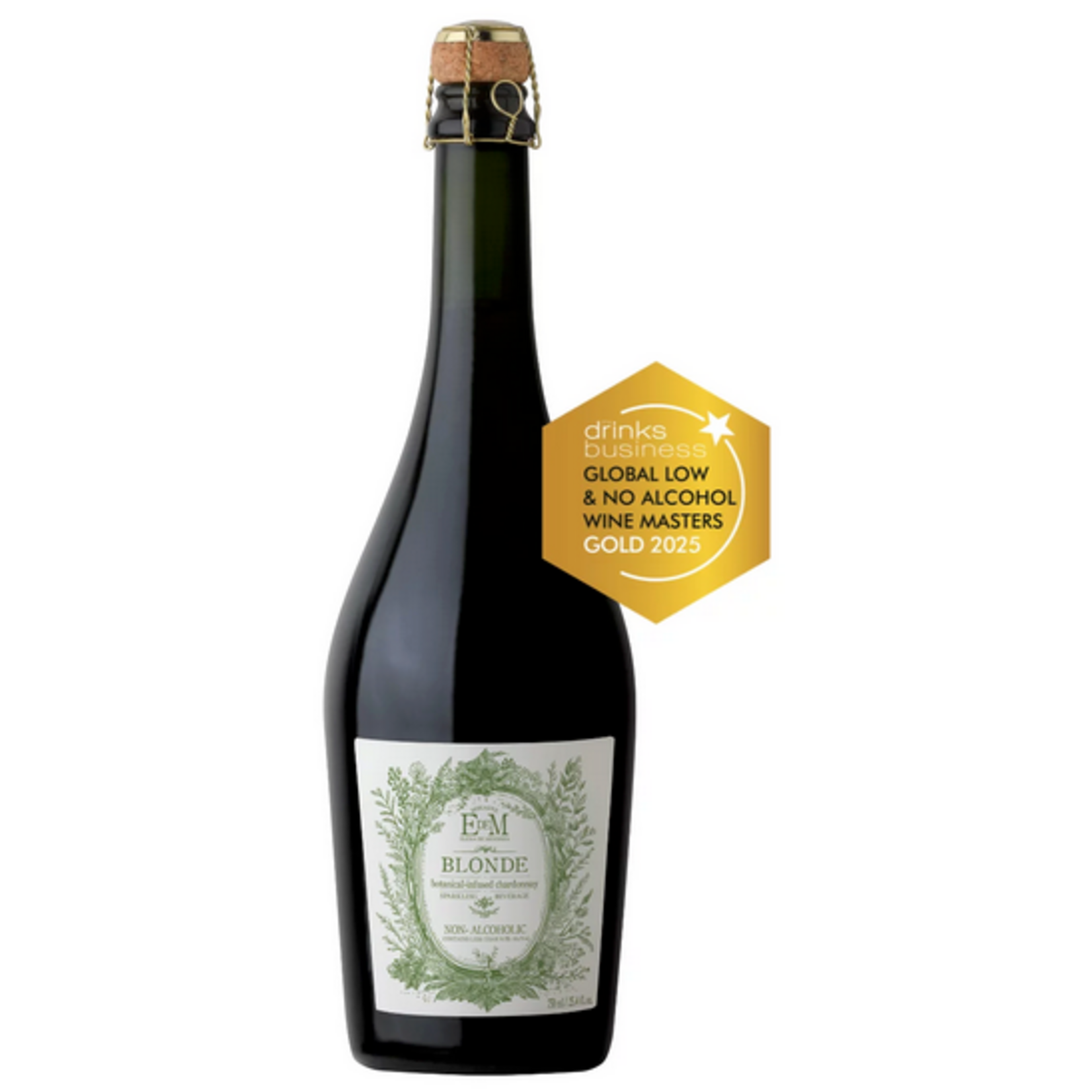 NV, Domaine E De M (Elena De Mendoza) BLONDE (NA) Non Alcoholic by Laura Catena, Sparkling Chardonnay w/Botanicals, La Mancha, Spain, 0% Alc, CTnr