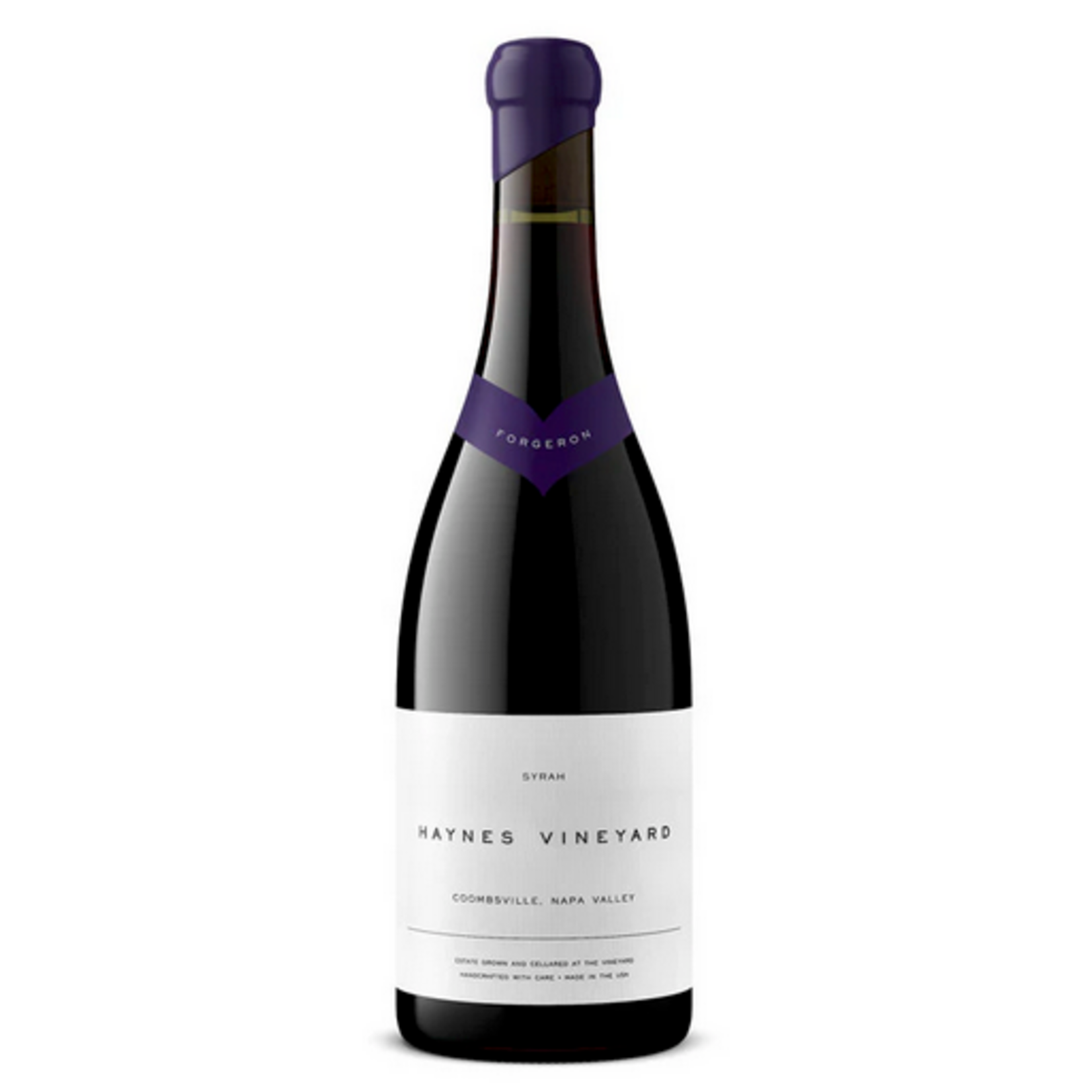 2021, Forgeron Haynes Vineyard Syrah, Syrah, Haynes Vineyard Coombsville, Napa, California, 12.57% Alc, TWnr