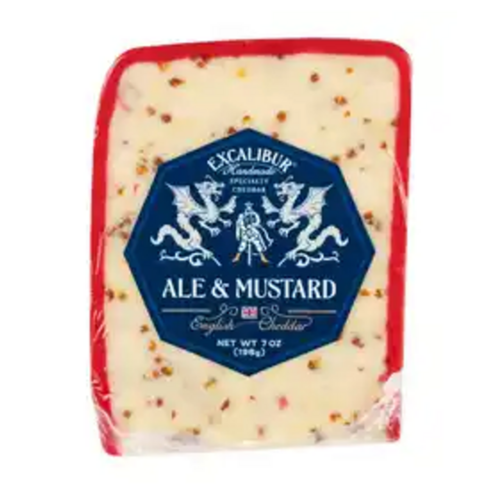 Excalibur Ale & Mustard English Cheddar, Cow’s milk cheese, England, 7oz