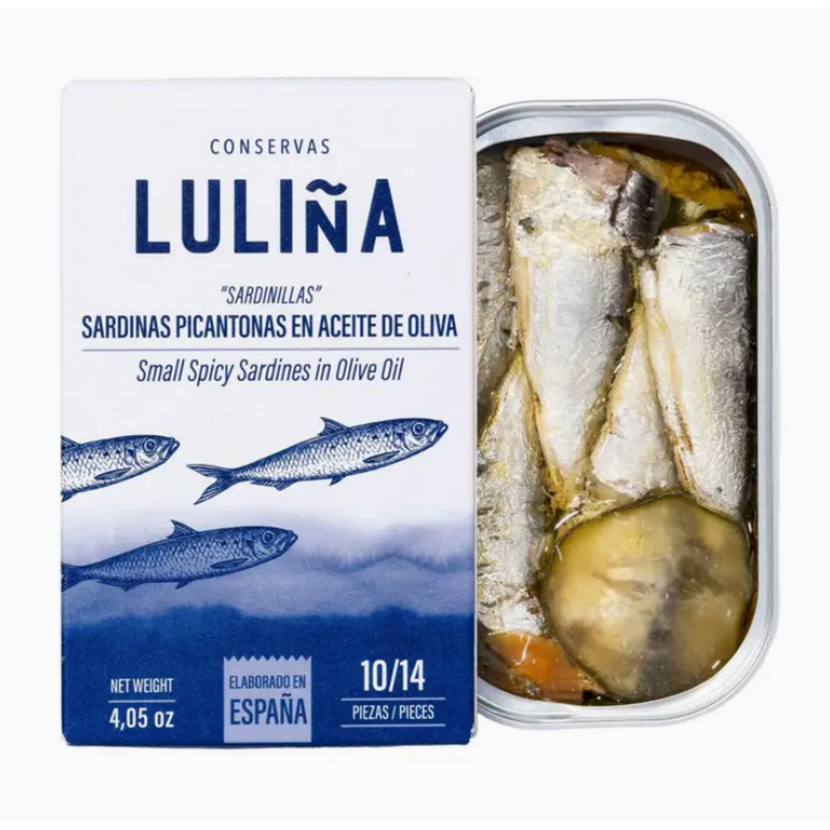 Luliña, Small Spicy Sardines in Olive Oil, 4.2oz
