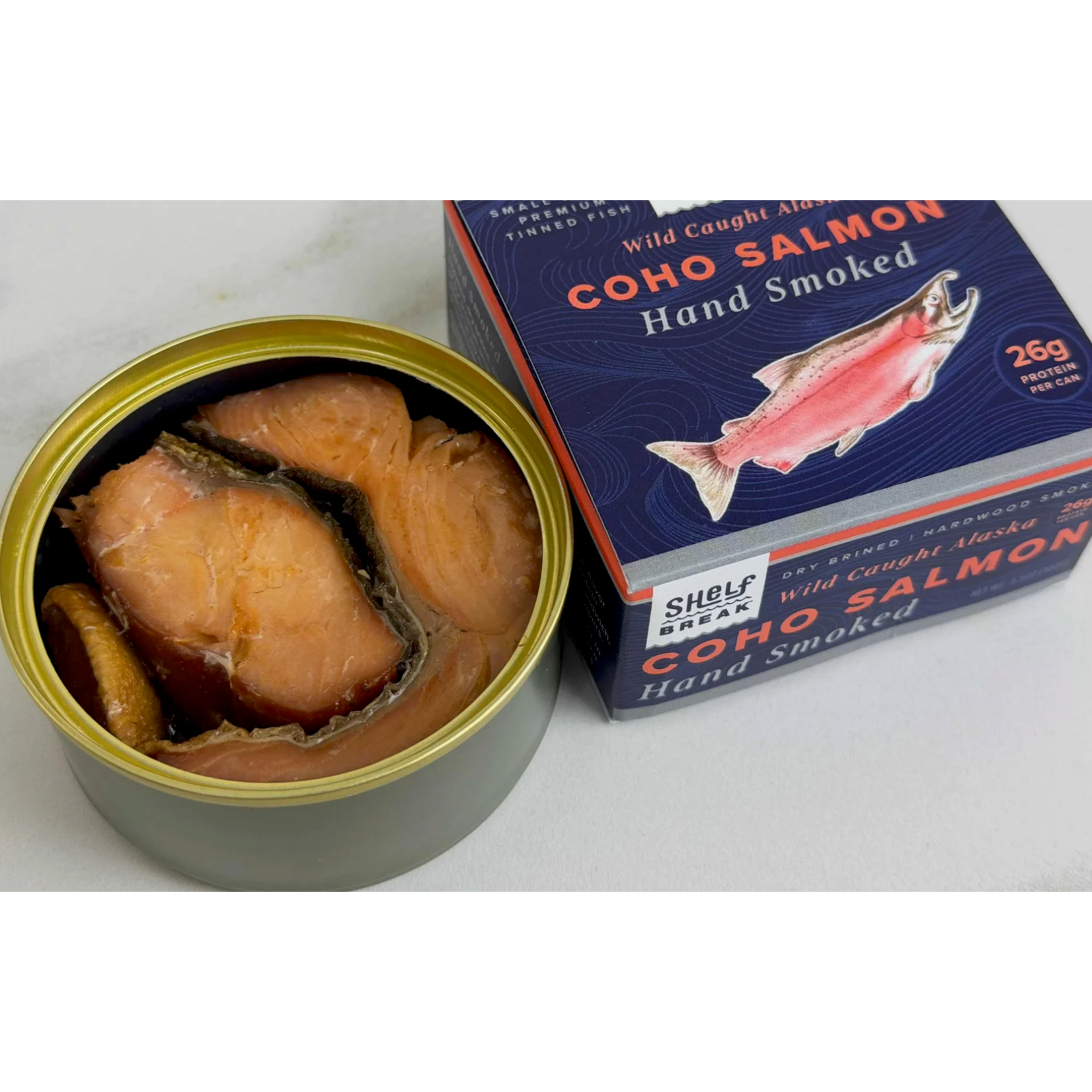 Alaskan COHO Hand Smoked Wild Caught Salmon, Dry Brined 3.5oz