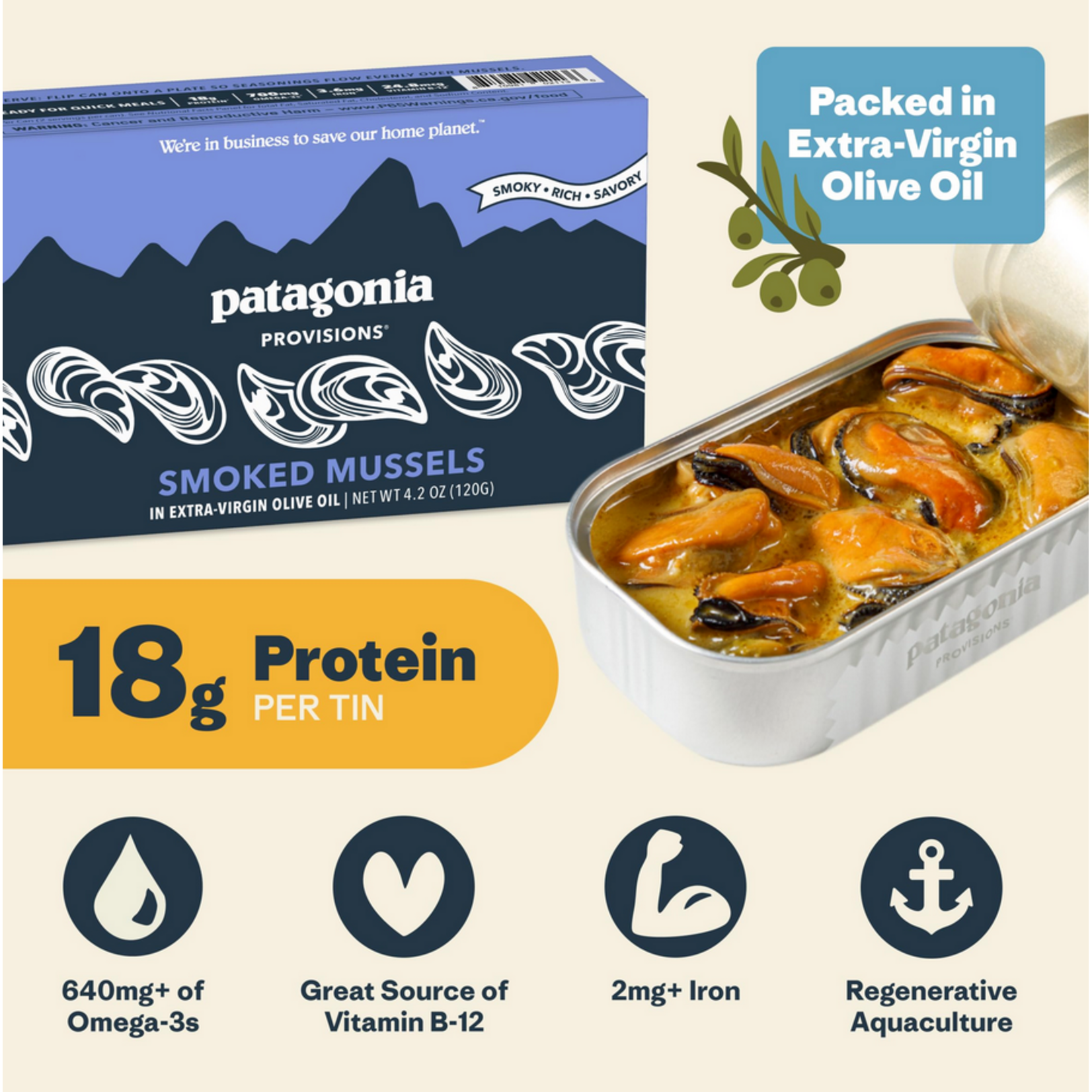 Patagonia Provisions ~ Smoked Mussels 4.2oz