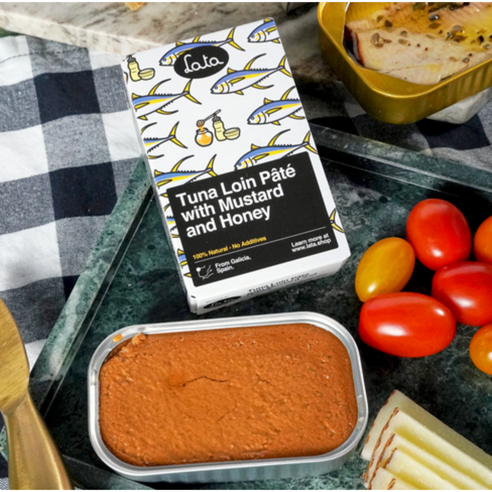 LATA Tuna Loin Pate with Mustard and Honey Tuna Pate, Galicia, Spain, 2oz