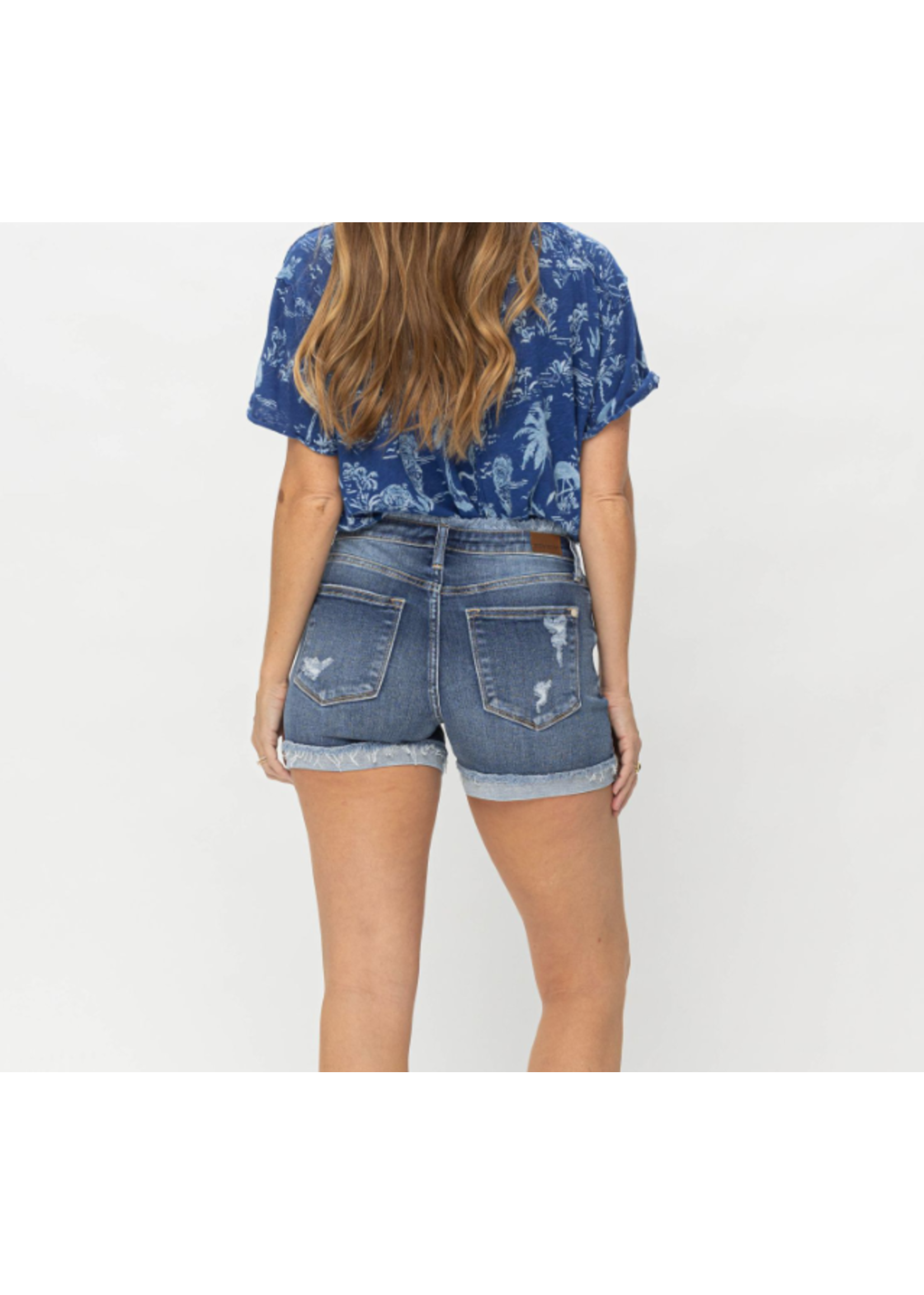 Frayed Button Fly Judy Blue Shorts Vera Creative Boutique 5191
