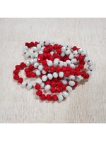 Red/White Long Beaded Necklace