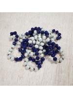 Blue/White Long Beaded Necklace