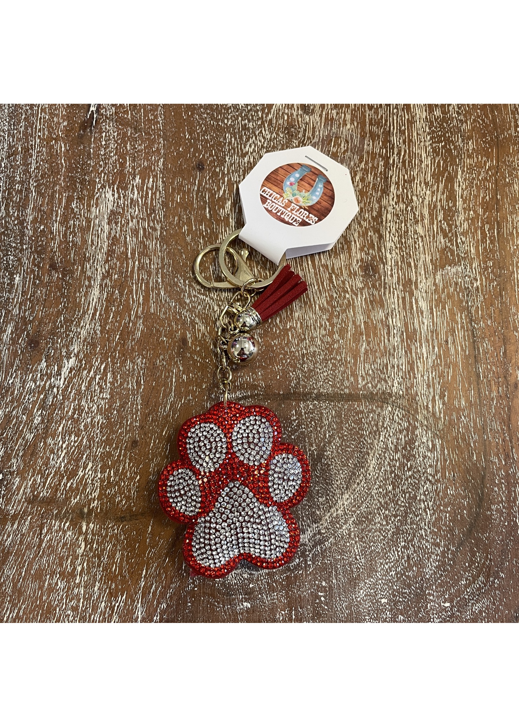 Red Paw Keychain