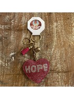 Pink Hope Heart Keychain