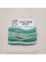 Mint Green Bead Bracelet Stack