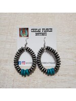 Turquoise and Silver Navajo Earrings