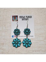 Turquoise Flower Earrings