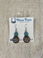 Turquoise Leopard Earrings