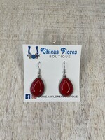 Red Teardrop Earrings