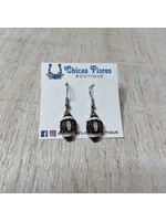 Football Crystal Dangle Earrings