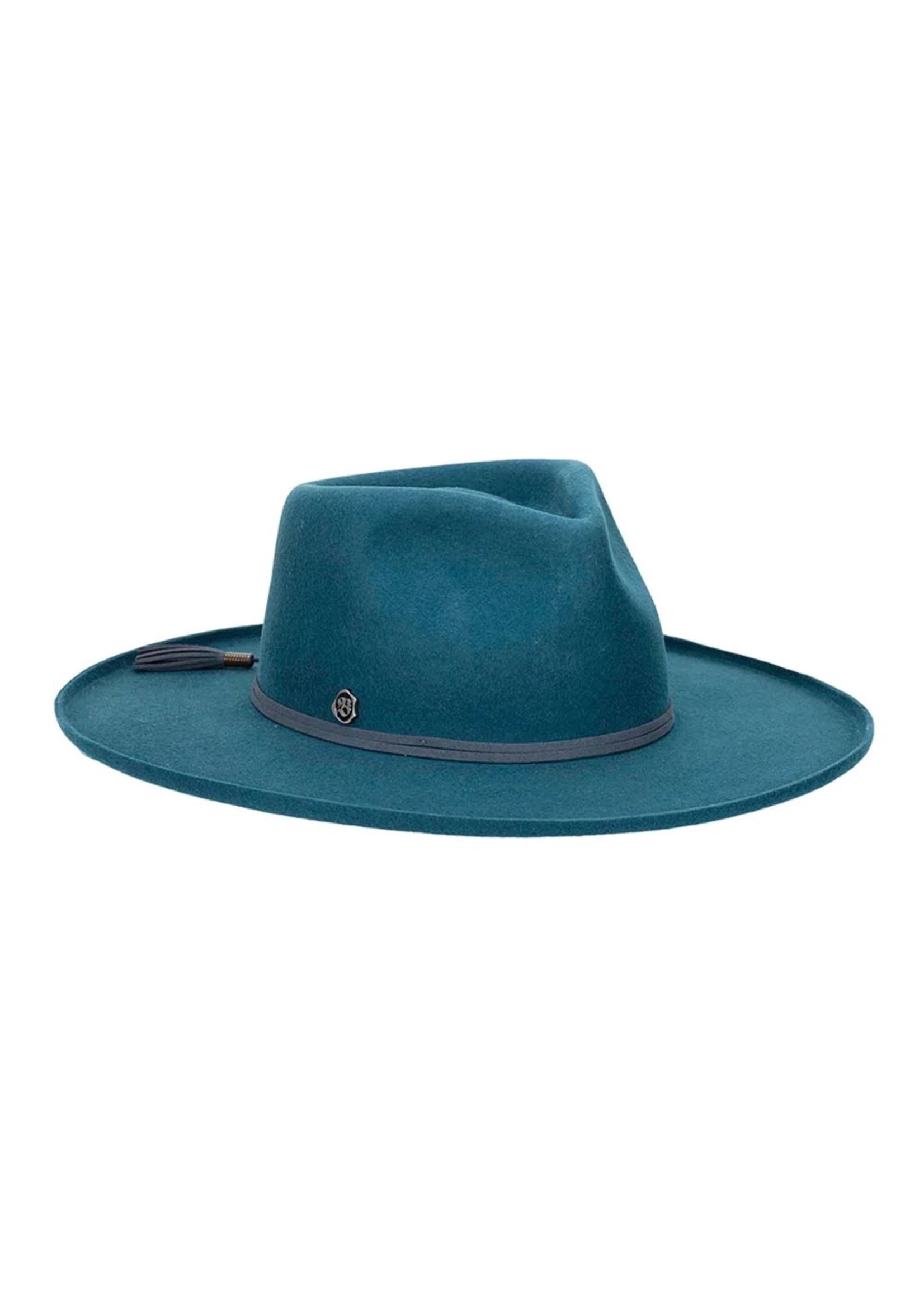 Revel Heart Biltmore Wool Fedora Hat - Teal