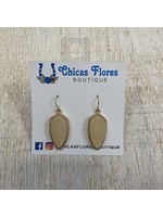 White Arrow Head Earrings