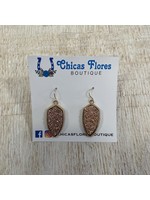 Copper Arrow Head Earrings