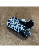 Black Cow Print Boot Hair Clip