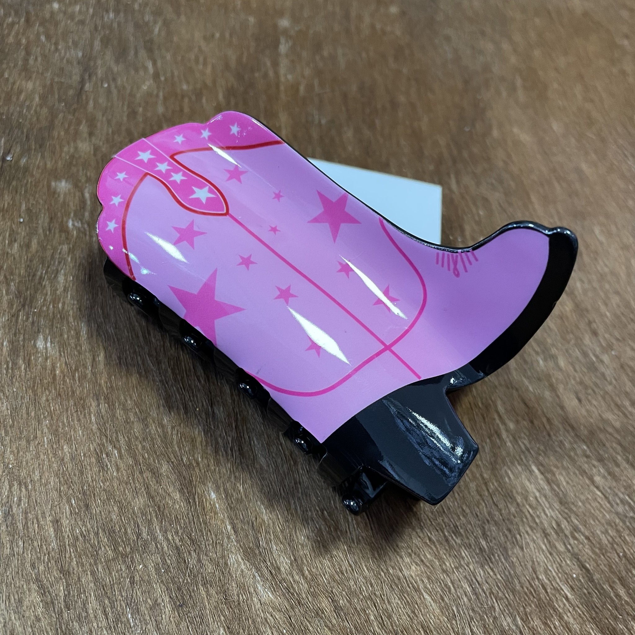Pink Boot Hair Clip Chicas Flores Boutique