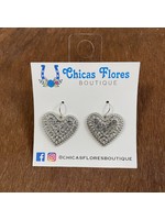 Silver Rhinestone Hearts