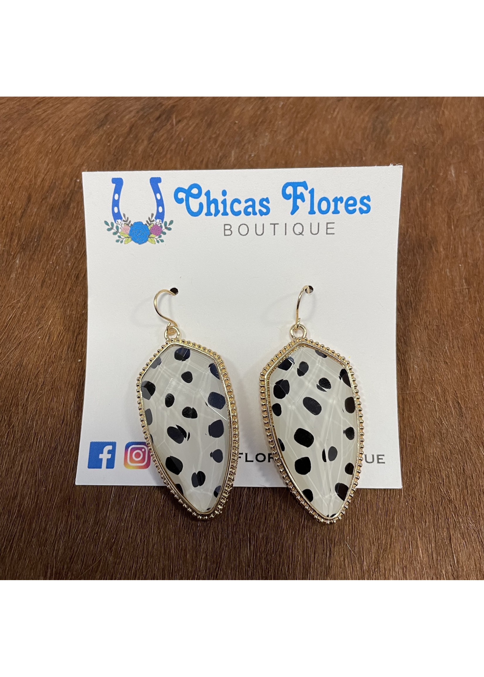 Polka Dot Arrowhead Earrings