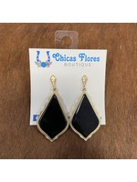 Black Teardrop Earrings