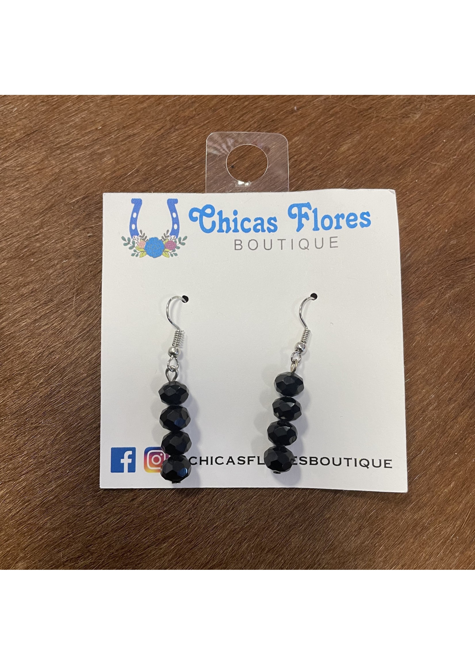 Black Beads Earrings