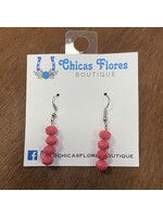 Pink Bead Earrings