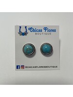 Small Round Turquoise Studs