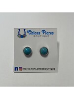 Mini Round Turquoise Studs