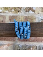 Katie Soleil Turquoise/Silver Wrap Bracelet