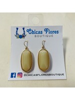 Tan Hex Earrings