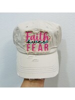 Faith Over Fear Beige Cap