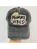 Mommy Vibes Black Cap