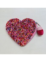 Sprinkle Heart Multicolored Pouch