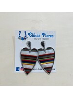 Serape Heart Earrings