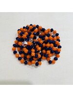 Blue and Orange Long Beaded Necklace