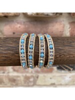 Katie Soleil Turquoise/Clear Iridescent Wrap Bracelet