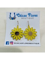 Small Sunflower Gold Earrings